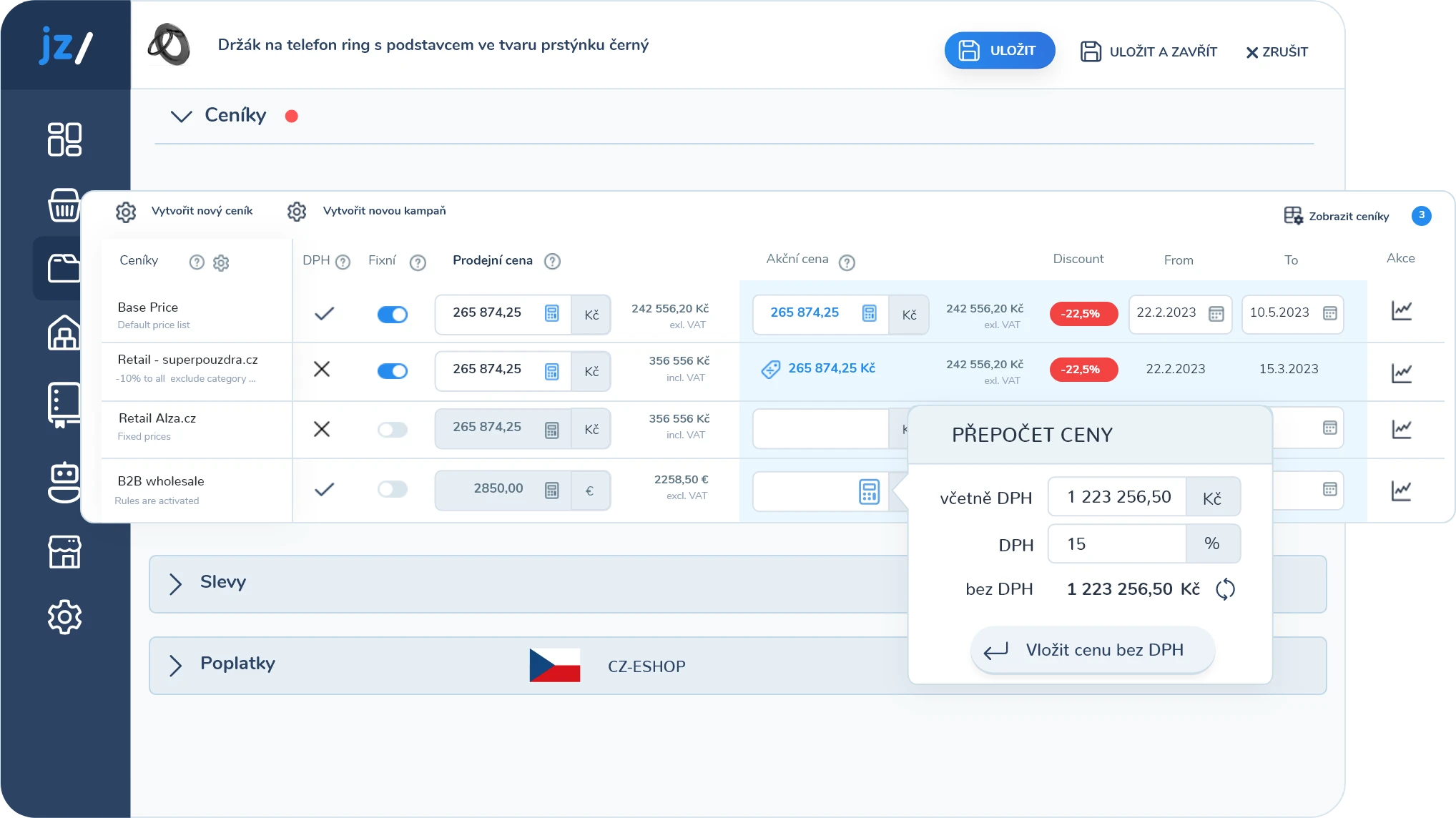 Ceníky pro B2B i B2C