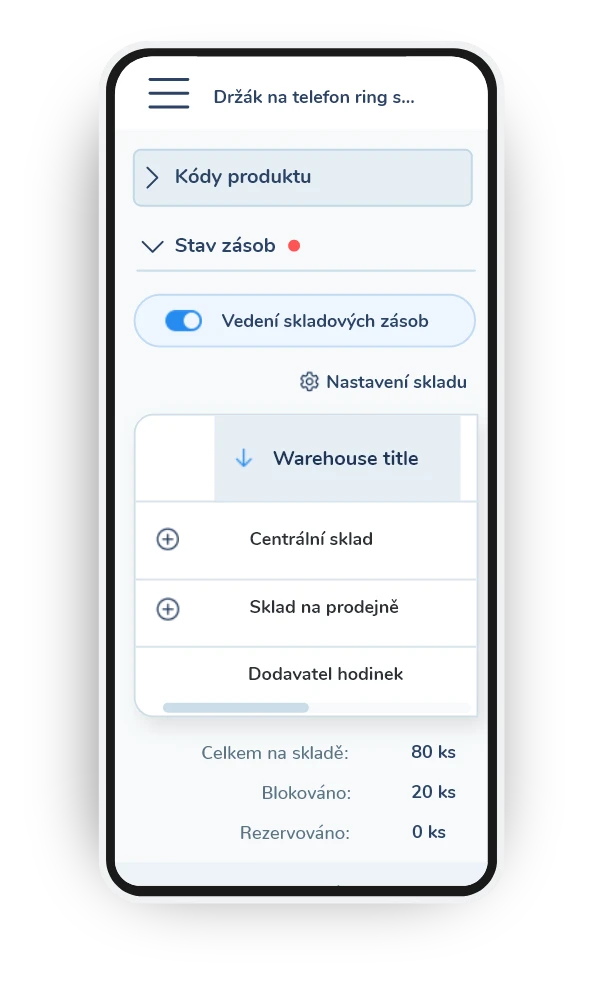 Neomezená správa skladů a poboček