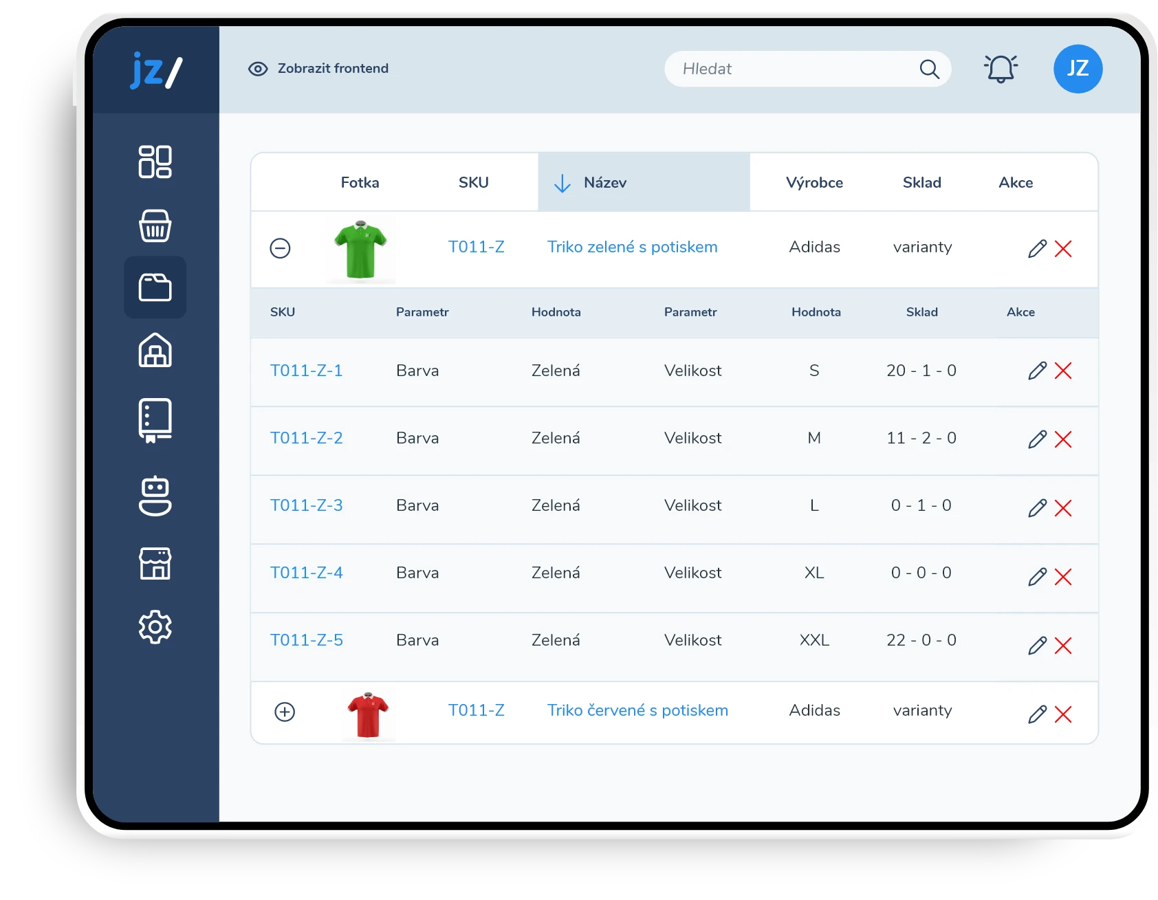 Neomezeně produktů a variant